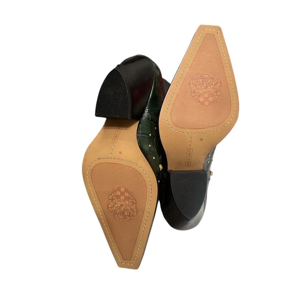 New! Vince Camuto Gold Studded Norley Western Booties - Size 7 (MSRP $189) - Picture 7 of 8